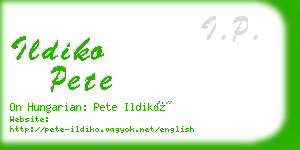 ildiko pete business card